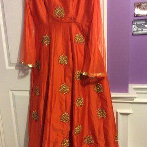Orange Indian Gown